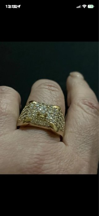Anillo de hombre oro laminado 14k