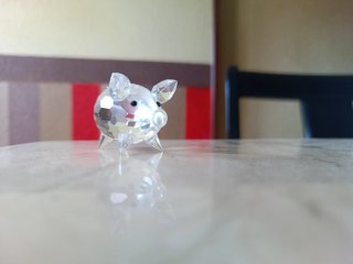 Figurita Cerdito de auténtico Cristal Swarovski