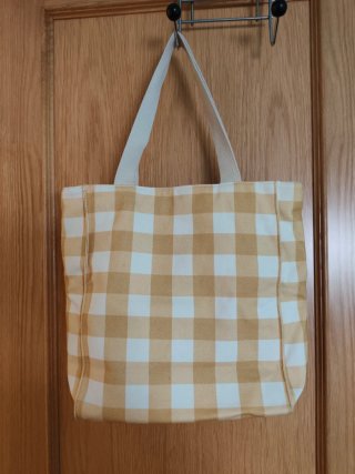Bolso Zara Cuadros Vichy Amarillo