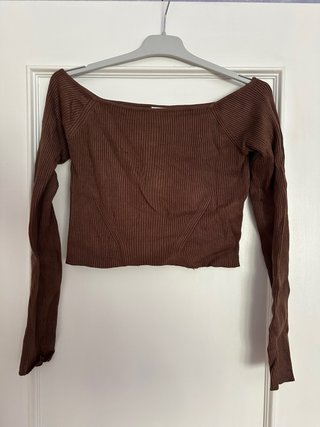 Camiseta de manga larga marrón