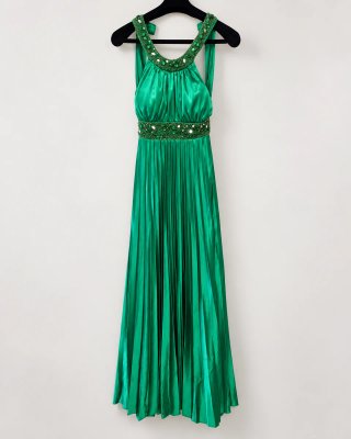 Vestido de fiesta largo verde