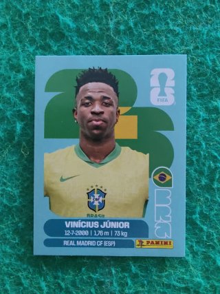 Cromo Panini Vinícius Júnior Mundial 2026