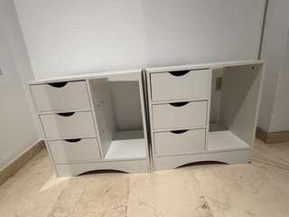 2 Cajoneras auxiliares blancas