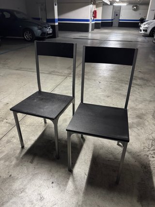 Set de 4 Sillas Negras