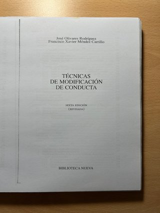 Técnicas de modificación de conducta