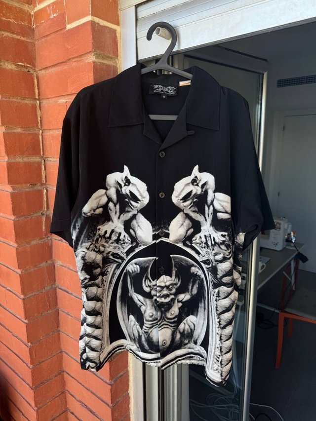 Camisa Dragonfly Negra Estampada