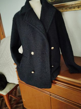 Chaquetón negro ZARA talla S/M