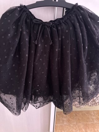 Falda Negra con Brillantes H&M
