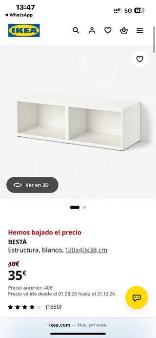 Estructura BESTÅ IKEA Blanca