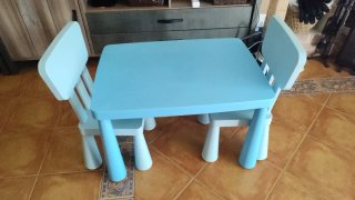 Set Mesa y 2 Sillas Infantil Ikea, no regateo