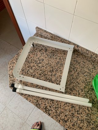 Soporte metálico para pila de lavar