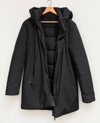 Plumífero largo Zara negro (XS)