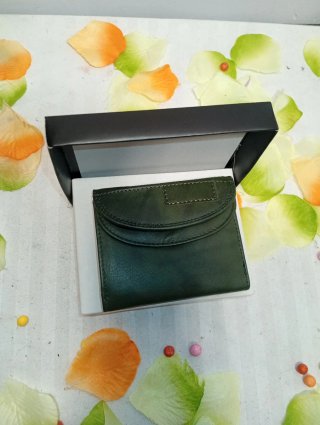 Tarjetero monedero de cuero genuine leather