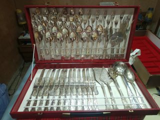 Cubertería Vintage Años 70 Plata Italiana 81 pzs