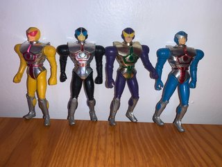 Set de 4 Figuras Guerreros Espaciales Vintage