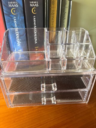 Organizador de maquillaje transparente