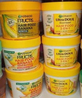 Lote 6 Mascarillas Garnier Hair Food Plátano