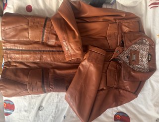 Chaqueta de Piel Marrón Ece