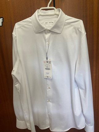 Camisa Blanca Bielástica Zara Talla L