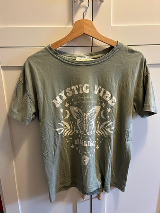 Camiseta Stradivarius Verde Talla M
