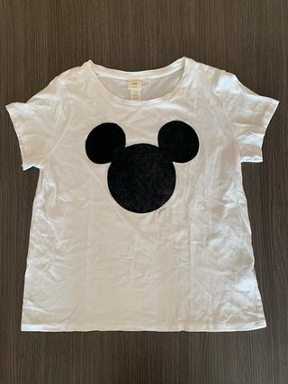 Camiseta Mickey Mouse Disney H&M Blanca