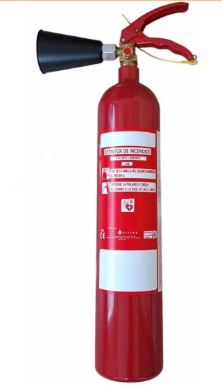 Extintor de CO2 2kg Caducado. Para Acuarios