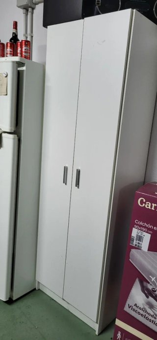 Armario Blanco de Dos Puertas 60x180 cm