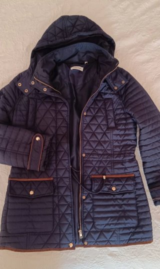 Parka Naf Naf Azul Marino Talla 40