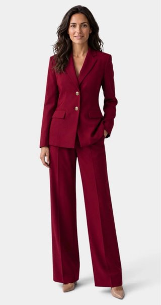 Conjunto Blazer y Pantalón Rojo Vino talla M