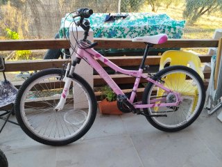 Bicicleta de niña Romet rosa