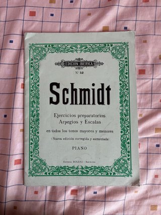 Libro de Piano: Schmidt Ejercicios Preparatorios