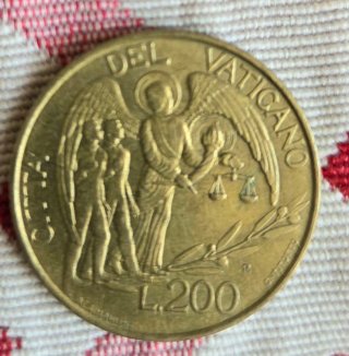 Moneta 200 Lire Città del Vaticano