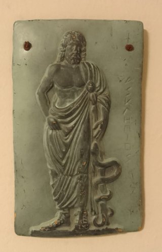 ANTIGUA PLACA DECORATIVA GRIEGA