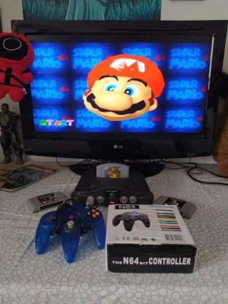Consola Nintendo 64 con mando y juegos