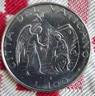 Moneta 100 Lire Città del Vaticano 1987