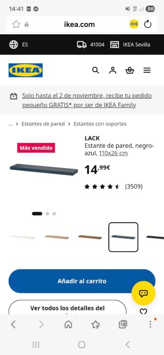 2 Baldas LACK IKEA Negras ya desmontadas!!
