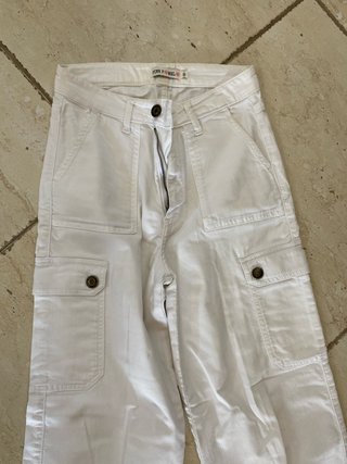Pantalón vaquero blanco Pink Pomelo XS