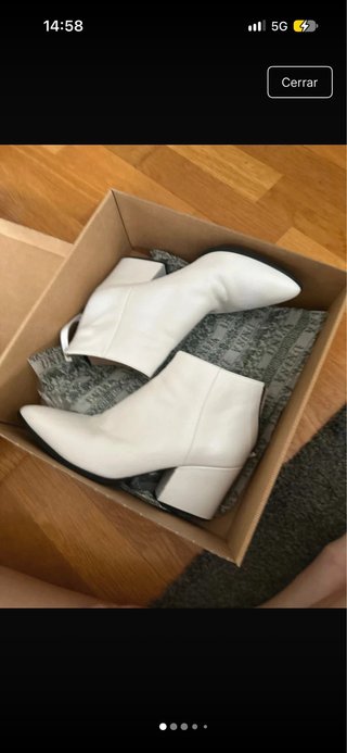 Botines Blancos de Tacón