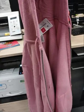 Sudadera Fitness Mujer Rosa Antiguo Muletón Cremallera