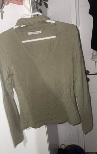 Suéter Pull&Bear Verde Oliva Talla M