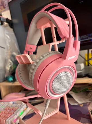 Cascos Gaming SOMiC Rosa