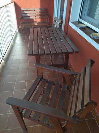 Conjunto de 4 Muebles de Terraza de Madera