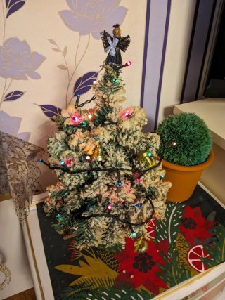 Arbolito de Navidad con luces
