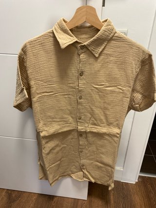 Camisa de Lino Beige Talla M