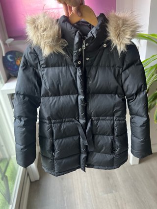 Abrigo de plumón Zara negro