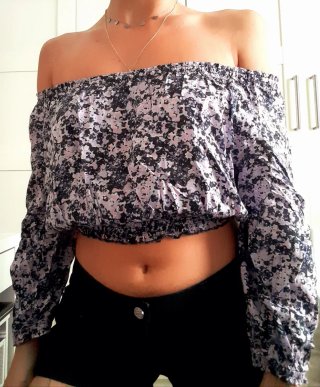 Blusa H&M Estampada Lila