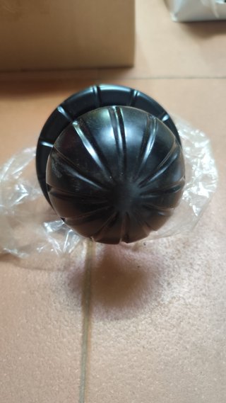 Pomo para puerta exterior de forja negro