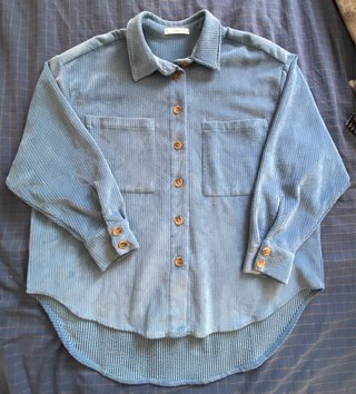 Camisa de pana azul cielo talla XL