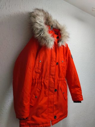 Abrigo Impermeable Only Rojo Talla M