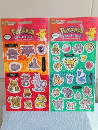 Pokémon 1999 LOTE Pegatinas Cartas Sobres Cromos